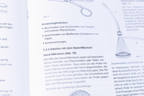 The image shows instructions for using a hand microtome to make precise cuts in plant or animal materials. Various uses of the microtome and instructions for handling are described.