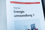 The picture shows the title page of a student set with the topic &quot;Energy Conversion 1&quot; from the Cornelsen Experimenta catalog. These are materials designed for conducting experiments in education.
