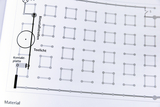 The picture shows a schematic diagram for an experiment using a bimetallic strip and tea light. It contains the arrangement of materials, including a contact plate and various connections in the experiment.